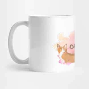 Hey Corgeous! Watercolour corgi dog Mug